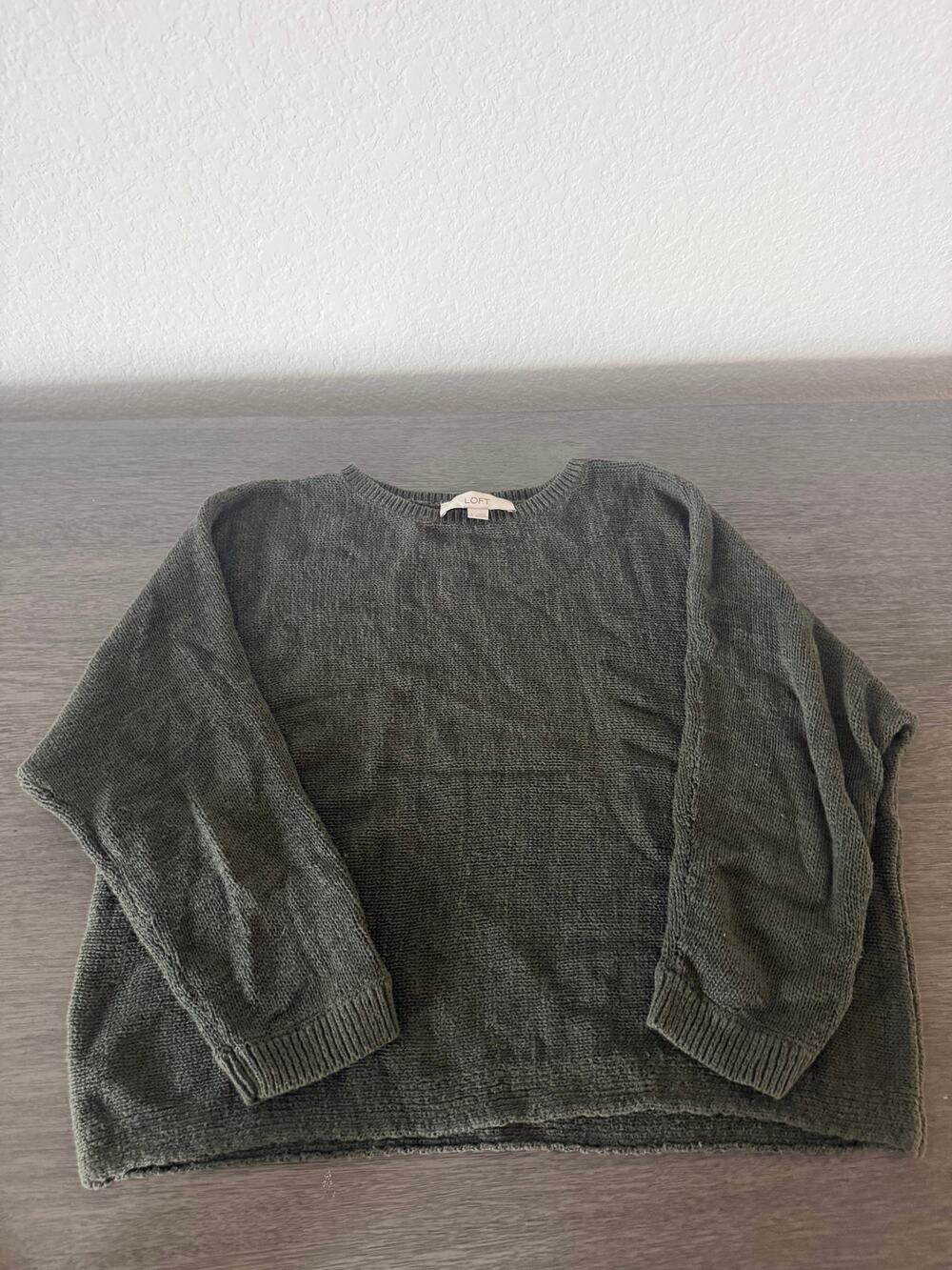Women’s Sweater Bundle 3 Pc Target Hollister LOFT M/L Burgundy Gray Green
